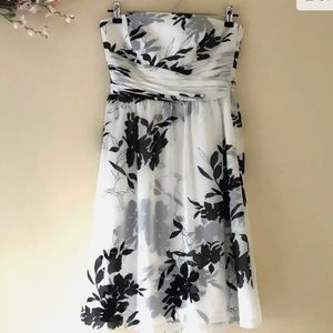 Ann Taylor silk floral strapless dress